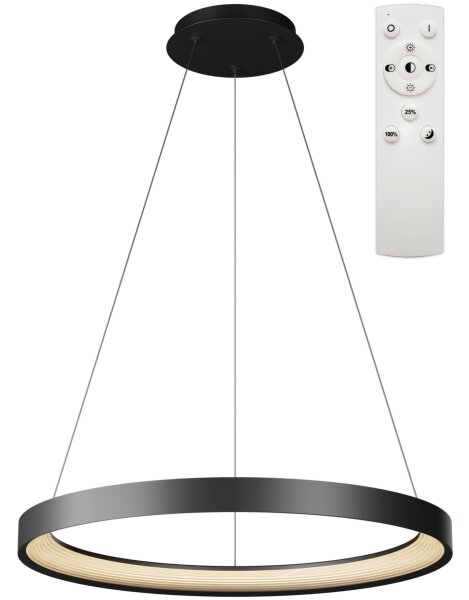 Top Light-LED St. luster na lanku ORBIT LED/40W/230V 3000-6500K pr.50 cm čierna+DO