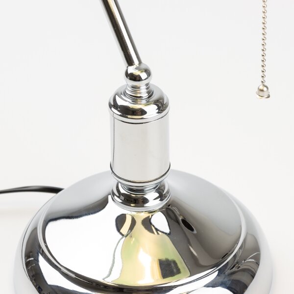Brilagi - Stolná lampa BANK OFFICE 1xE27/60W/230V lesklý chróm/zelená