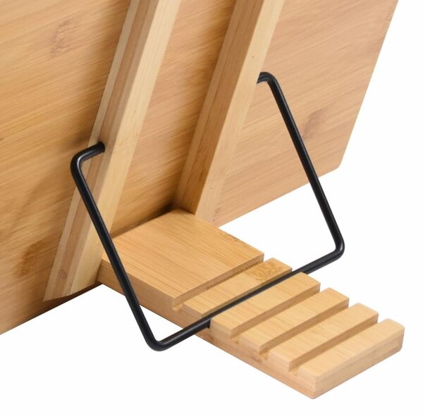 Stojan na knihy, bambus, 39 x 28 x 4,2 cm