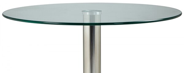 Stôl okrúhly sklenený 1025033 - v70 x Ø60 cm - Transparentná / sklo