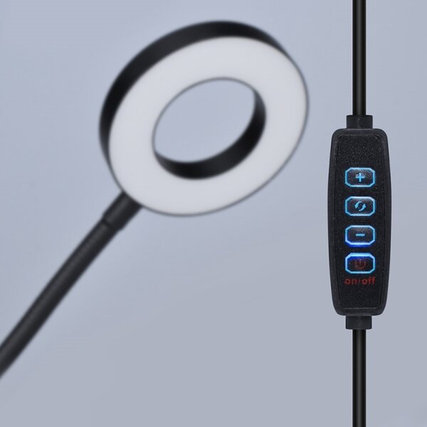 Brilagi -LED Stmievateľná lampa s klipom ORBELA LED/8W/5V 3000/4000/5000K čierna