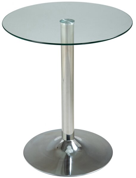 Stôl okrúhly sklenený 1025033 - v70 x Ø60 cm - Transparentná / sklo
