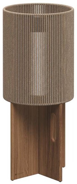 Gloster Vonkajšia lampa solárna/LED Ambient Compass veľ. L, Gloster, 29x69 cm, teak/umelý ratan Umber (tmavý), vrátane diaľkového ovládania
