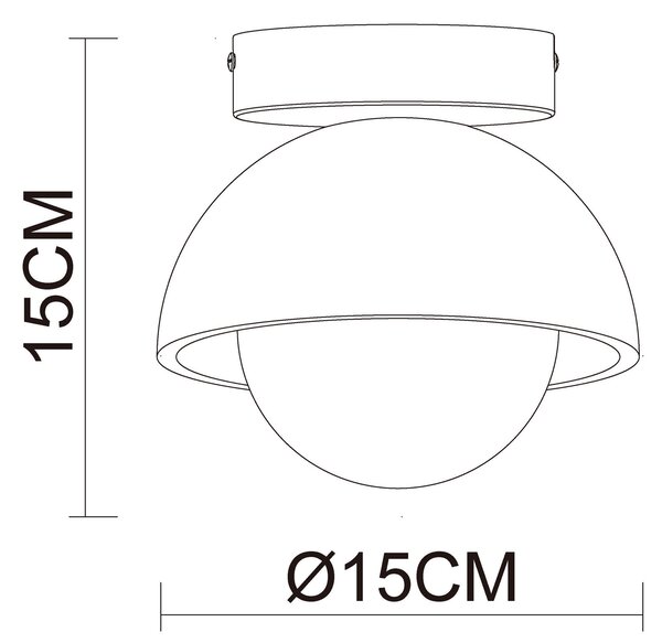 STROPNÉ SVIETIDLO, 15/15 cm Collett's Monde - Online Only bytové doplnky, Online Only