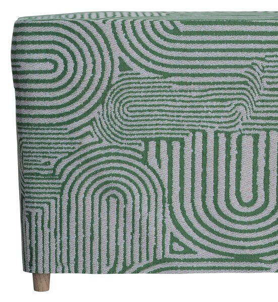 Poťah na podnožku Strandmon farba produktu zelená látka zapletaná, vzorované