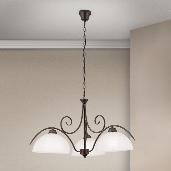 Orion - Luster na reťazi RULA 3xE27/40W/230V pr. 70 cm biela/bronz