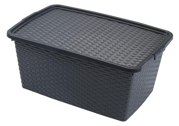 Plastový úložný box s vekom HEIDRUN 40l