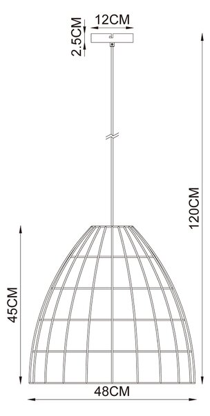 ZÁVESNÉ SVIETIDLO, 48/120 cm Collett's Monde - Online Only bytové doplnky, Online Only