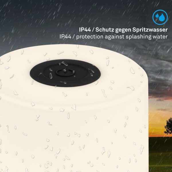 Briloner - LED stmievateľná nabíjateľná dotyková vonkajšia stolná lampa LED/2W/5V 2700K IP44 čierna