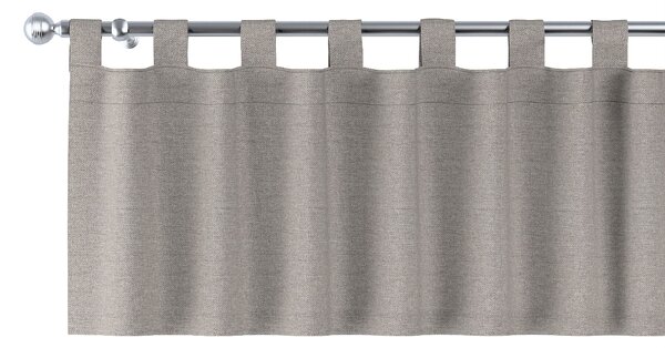 Krátky záves na pútkach farba produktu sivá látka zapletaná