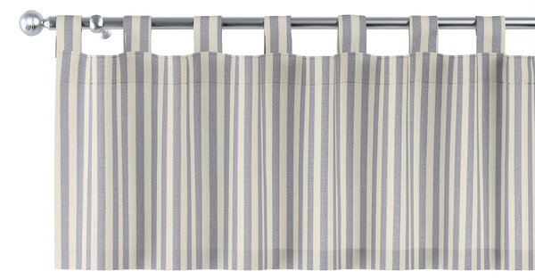Krátky záves na pútkach farba produktu tmavomodrá látka vzorované