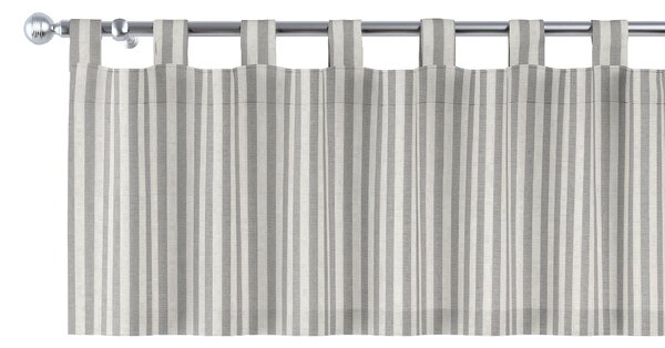 Krátky záves na pútkach farba produktu sivá látka vzorované