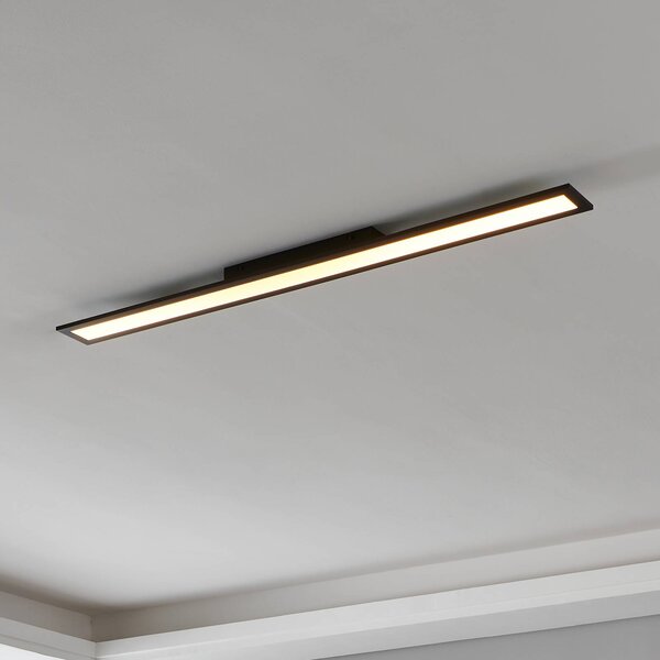 EGLO connect Salobrena-Z LED stropné svietidlo, 120x10cm, čierna, Čierna, Obývacia izba / jedáleň, Hliník, Moderný, Stropné svetlo