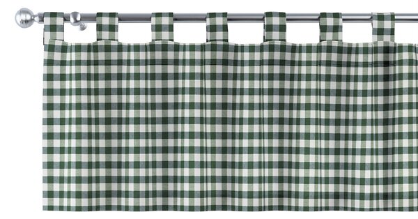 Krátky záves na pútkach farba produktu zelená látka vzorované