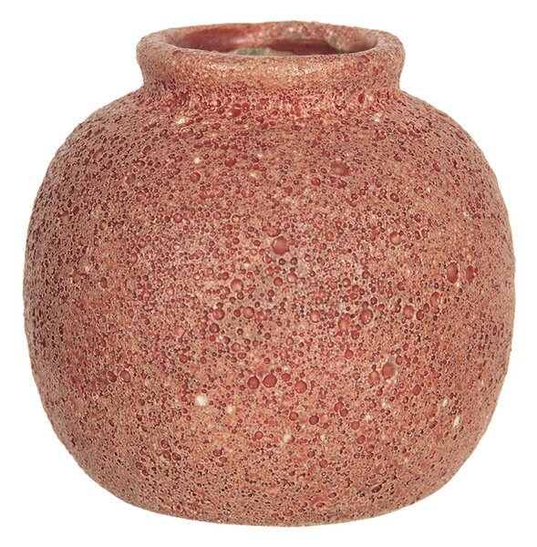 Clayre & Eef Tehlovo zafarbená váza Root - Ø 8 * 8 cm