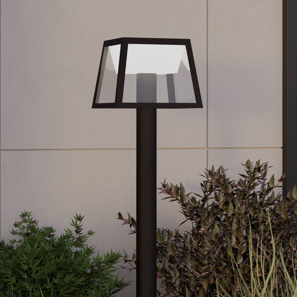 Solárne LED osvetlenie chodníkov Altilia, výška 106 cm, čierne, senzor, Čierna, Plast, Moderný, Osvetlenie príjazdovej cesty