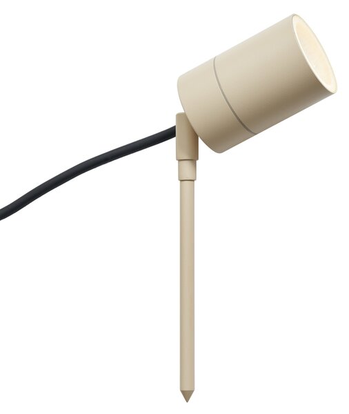 Bodové svietidlo so zemným hrotom béžové GU10 50 mm nastaviteľné IP44 vrátane kábla a zástrčky - Solo