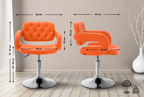 Stolička Dublin lounger - Oranžová