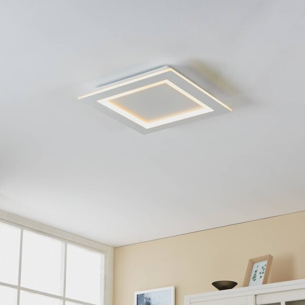 EGLO connect LED stropné svietidlo Padrogiano-Z, 1 svetlo, 45 x cm, Biela / opálová, Obývacia izba / jedáleň, kov, Moderný, Stropné svetlo