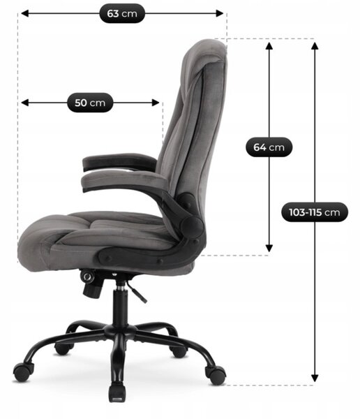 Ergonomická otočná stolička COMFORT, sivá