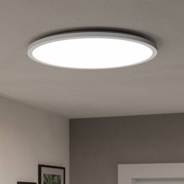 EGLO connect LED stropné svietidlo Rovito-Z, biele, Ø 50 cm, Biela / opálová, Obývacia izba / jedáleň, Plast, Závesné svietidlo