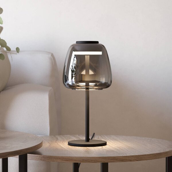 EGLO connect LED stolová lampa Alfero-Z, RGB, čierna, Čierna, Obývacia izba / jedáleň, kov, Moderný, Stojacie svietidlo