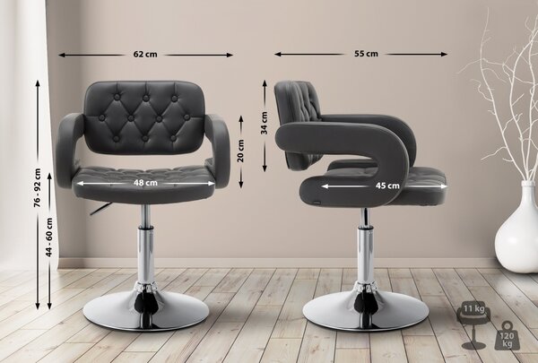 Stolička Dublin lounger - Sivá