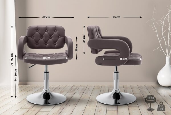 Stolička Dublin lounger - Hnedá