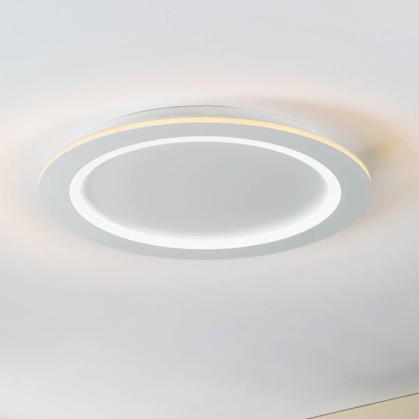 EGLO connect LED stropné svietidlo Padrogiano-Z, Ø 60 cm, biela, Biela / opálová, Obývacia izba / jedáleň, kov, Moderný, Závesné svietidlo