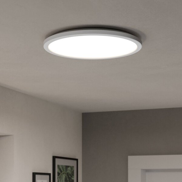 EGLO connect LED stropné svietidlo Rovito-Z, biele, Ø 39 cm, Biela / opálová, Obývacia izba / jedáleň, Plast, Závesné svietidlo