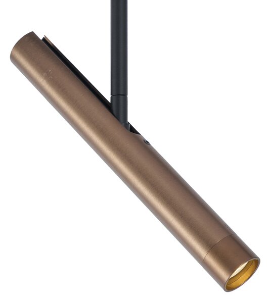 Moderný tmavý bronzový reflektor pre 1-fázový koľajnicový systém - Slimline Avery