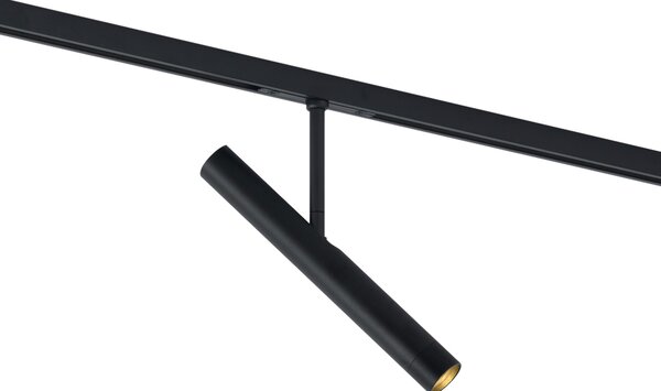 Moderný reflektor čierny pre 1-fázový koľajnicový systém - Slimline Avery