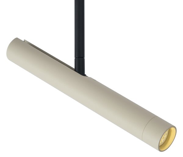 Moderný reflektor béžový s čiernou farbou pre 1-fázový koľajnicový systém - Slimline Avery