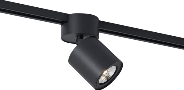 Moderný čierny reflektor pre 1-fázový koľajnicový systém GU10 70mm - Iconic Roto