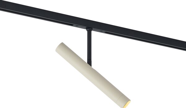 Moderný reflektor béžový s čiernou farbou pre 1-fázový koľajnicový systém - Slimline Avery
