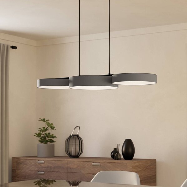 EGLO connect Smart LED závesné svietidlo Barbano-Z, sivá, Hliník / sivá / zinok, Obývacia izba / jedáleň, kov, Moderný, Závesné svietidlo