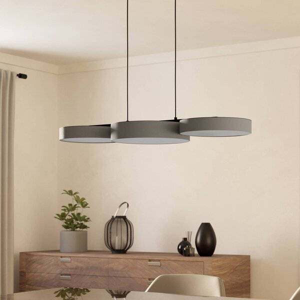 EGLO connect Smart LED závesné svietidlo Barbano-Z, sivá, Hliník / sivá / zinok, Obývacia izba / jedáleň, kov, Moderný, Závesné svietidlo