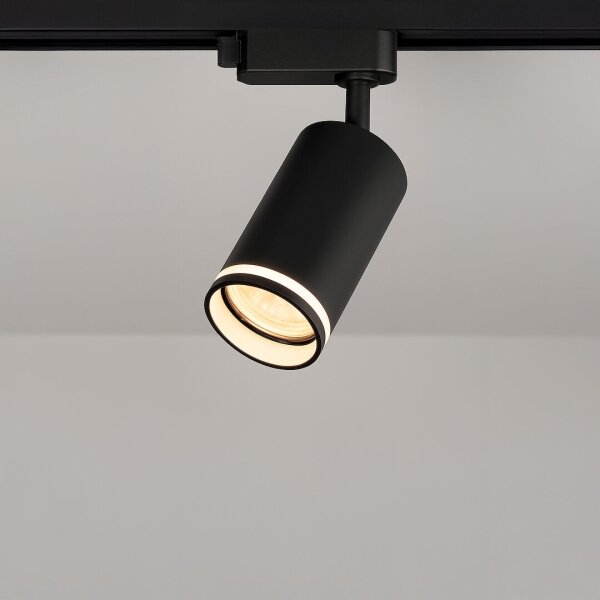 Bodové svietidlo pre 1-fázový lištový systém PIPE 1xGU10/10W/230V čierne
