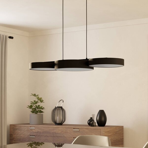EGLO connect Smart LED závesné svietidlo Barbano-Z, čierne, Čierna, Obývacia izba / jedáleň, kov, Moderný, Závesné svietidlo