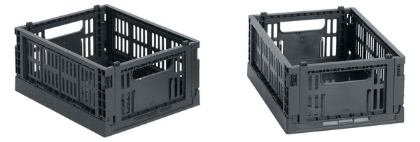 Úložné boxy Colour Crate, Mini, 2 kusy, Charcoal – HAY
