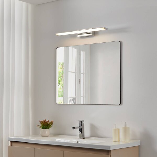 EGLO connect Smart LED zrkadlo svetlo Tabiano-Z, 60,5 cm, chróm, Hliník / sivá / zinok, Kúpeľňa, kov, Moderný, Nástenné svietidlo