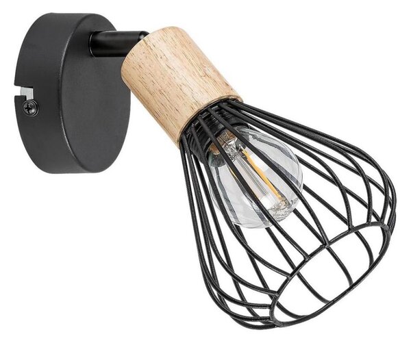 Rabalux 3147 - Nástenné bodové svietidlo FARFALLE 1xE14/25W/230V čierna/buk