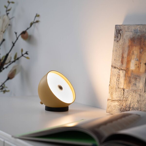 Schöner Wohnen LED stolová lampa na batérie Bellies, Blütenzauber IP54, Žltá / oranžová, Obývacia izba / jedáleň, kov, Škandinávsky, Stojacie svietidlo