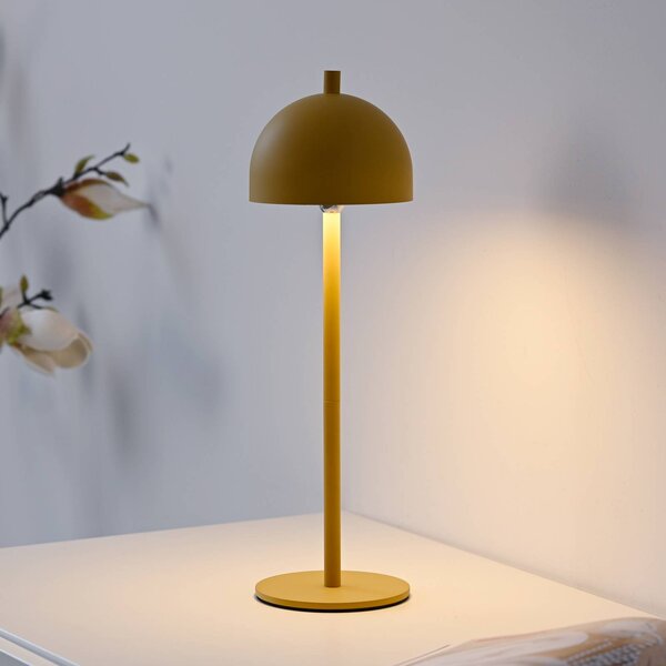 Schöner Wohnen LED stolová lampa na batérie Bellies, Blütenzauber IP54, Žltá / oranžová, Obývacia izba / jedáleň, kov, Škandinávsky, Stojacie svietidlo