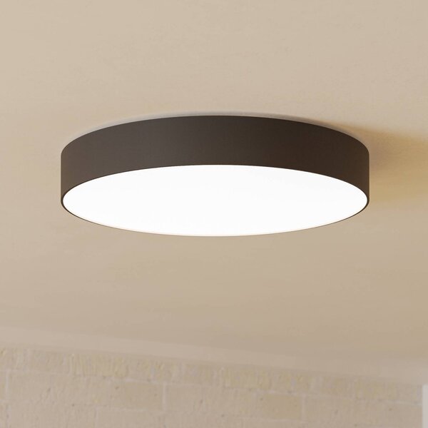 EGLO connect Smart stropné LED svetlo Gallizzi-Z, čierne, Ø49cm, Čierna, Obývacia izba / jedáleň, Plast, Moderný, Závesné svietidlo