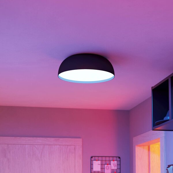 EGLO connect Smart stropné LED svetlo Tollos-Z, Ø 40 cm, Čierna, Obývacia izba / jedáleň, Hliník, Moderný, Závesné svietidlo