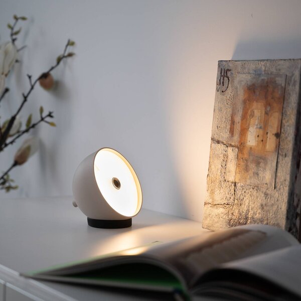 Schöner Wohnen LED stolová lampa na batérie Bellies, Sandbrise, IP54, Krémová / jantárovo žltá, Obývacia izba / jedáleň, kov, Škandinávsky, Stojacie svietidlo