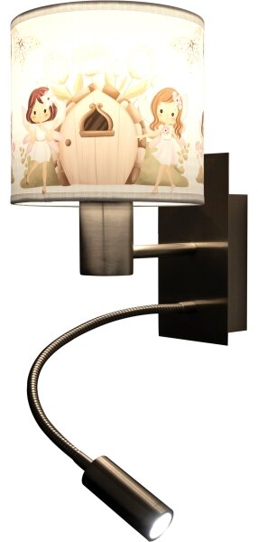 Brilagi - LED flexibilná lampa BOBO 1xE27/25W/230V + LED/3W m. chróm/biela/ružová/víly