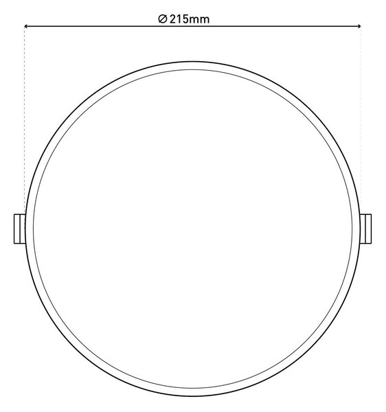 Zapustene LED svietidla Suma, Ø 21,5 cm, biela, stmievateľné, IP44, Biela / opálová, Kúpeľňa, Plast, Zapustené stropné svietidlo