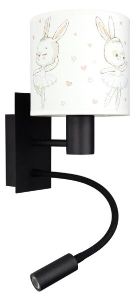 Brilagi - LED flexibilná lampa BOBO 1xE27/25W/230V + LED/3W čierna/biela/zajačiky